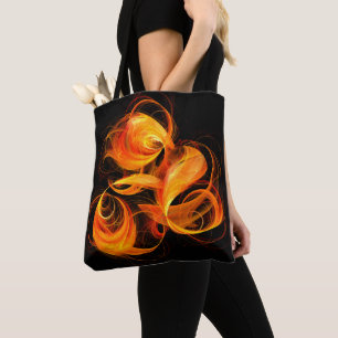 Bolsa Tote Fireball Abstrato Art