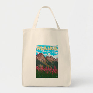 Bolsa Tote Fireweed com o poster das viagens vintage das