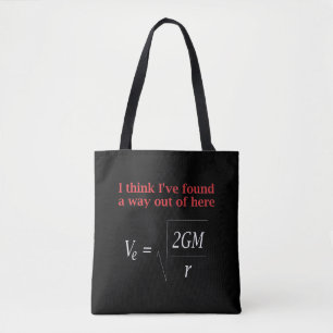 Bolsa Tote Física engraçada Piada escapando da Velocity Gra