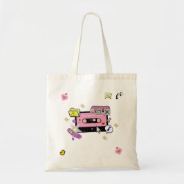 Bolsa Tote Fita Cassete Cyber Rosa