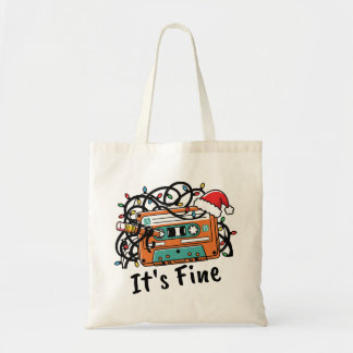 Bolsa Tote Fita Cassete Retro de Natal