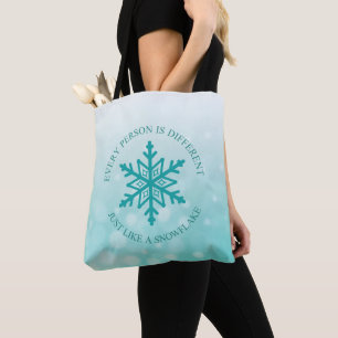 Bolsa Tote Fita da cerceta do guerreiro do floco de neve de