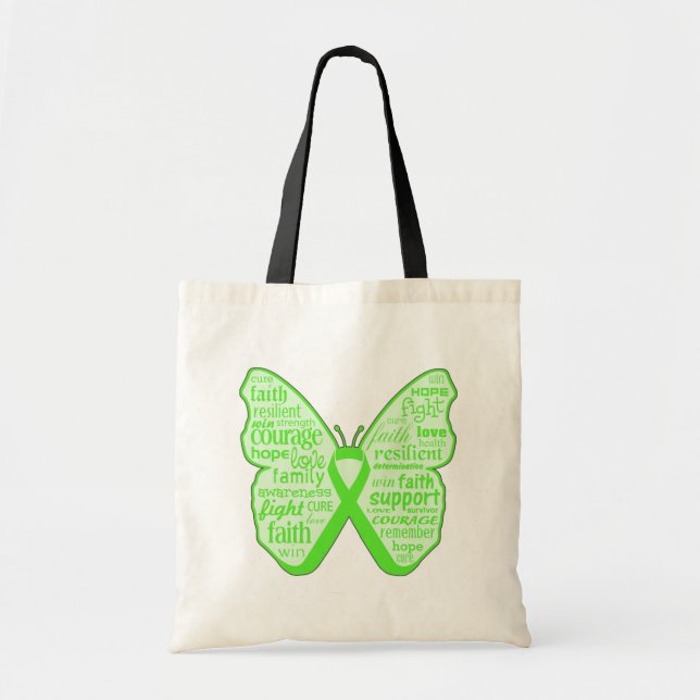 Bolsa Tote Fita de Borboleta de Sensibilização para a Doença  (Frente)