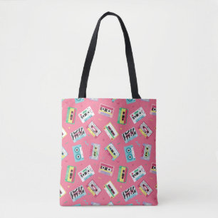 Bolsa Tote Fitas de Áudio Retroativas: Estilo 80s.