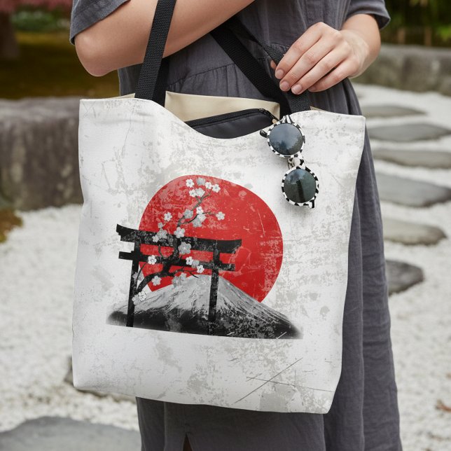 Bolsa Tote Flag e Symbols of Japan ID153 (Criador carregado)
