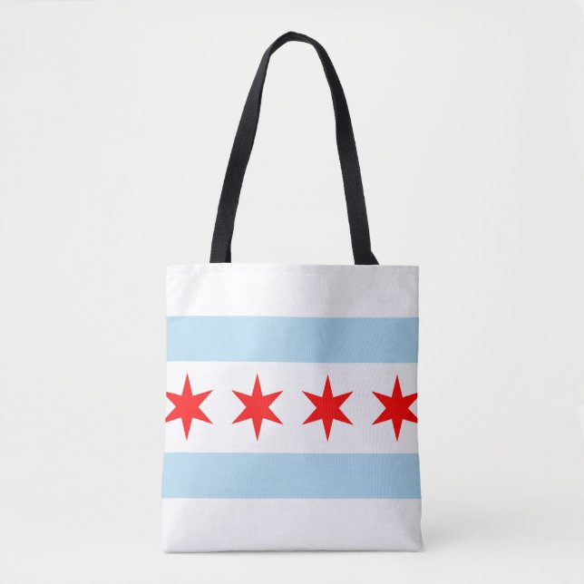 Bolsa Tote Flag of Chicago, Illinois (Frente)
