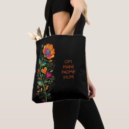 Bolsa Tote Flaire de Flor Poderosa Fronteira 19 + seu texto