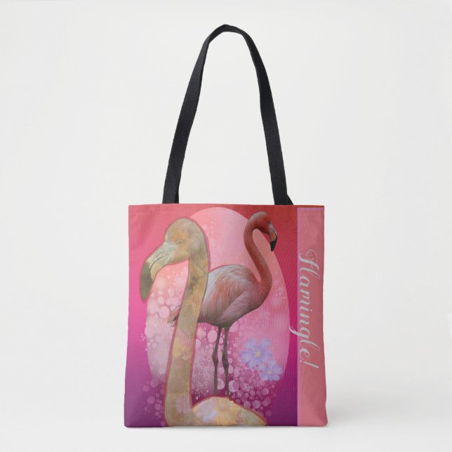 Bolsa Tote Flamingle Floral Flamingo (Frente)