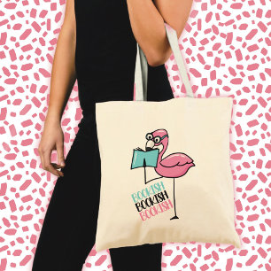 Bolsa Tote Flamingo Amante de Livros