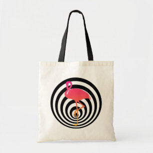 Bolsa Tote Flamingo bonito nos círculos