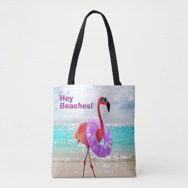 Bolsa Tote Flamingo Com Tubo Interior (Frente)
