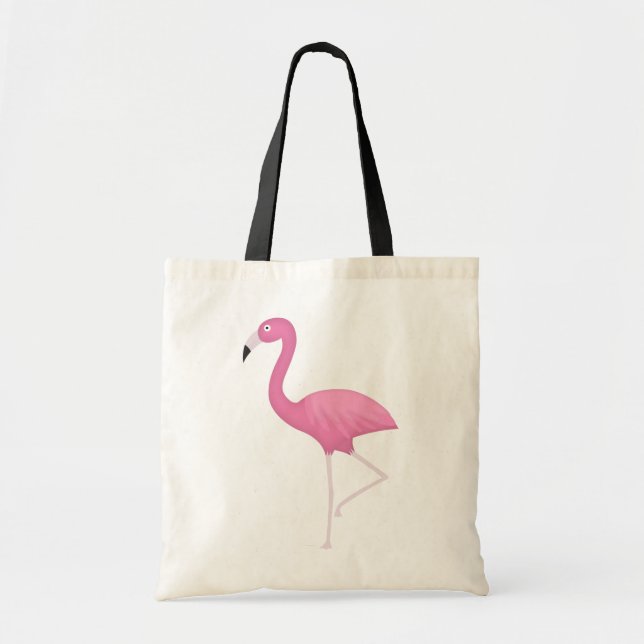 Bolsa Tote flamingo feathery cor-de-rosa (Frente)