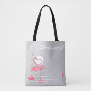 Bolsa Tote Flamingo Love Side Bridesmaid tobag