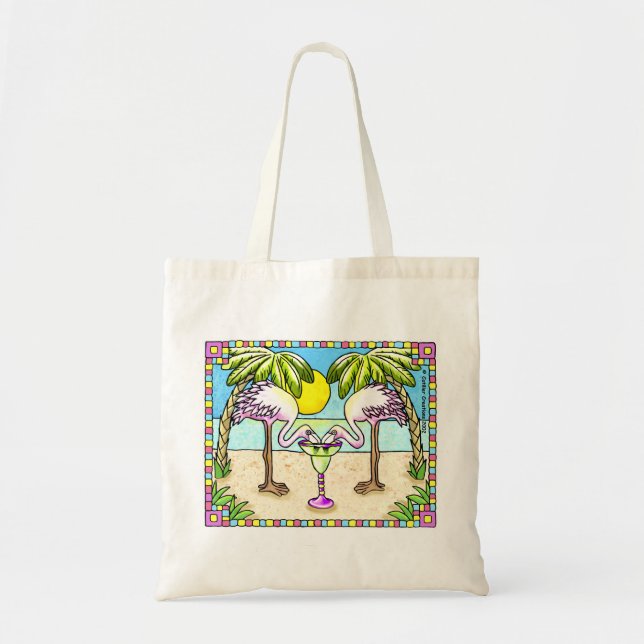 Bolsa Tote Flamingo Margarita (Frente)