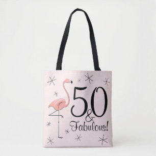 Bolsa Tote Flamingo Pink '50 e Fabuloso!' por todo o saco