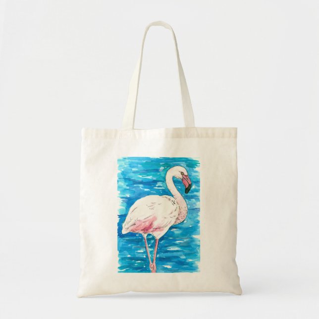 Bolsa Tote flamingo rosa (Frente)