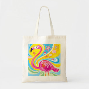 Bolsa Tote Flamingo Rosa com Estrela do Mar