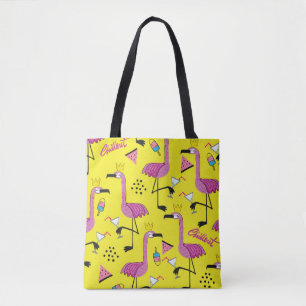 Bolsa Tote Flamingo Rosa: Padrão de Moda de Verão