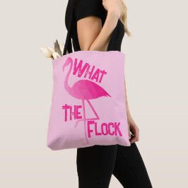Bolsa Tote Flamingo, rosa quente, geométrico, o que o rebanho