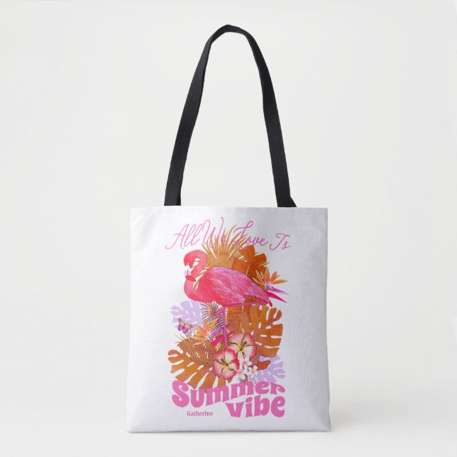 Bolsa Tote Flamingo Summer  (Frente)