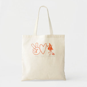 Bolsa Tote Flamingo Tropical Peace Love Flamingbetween Orange