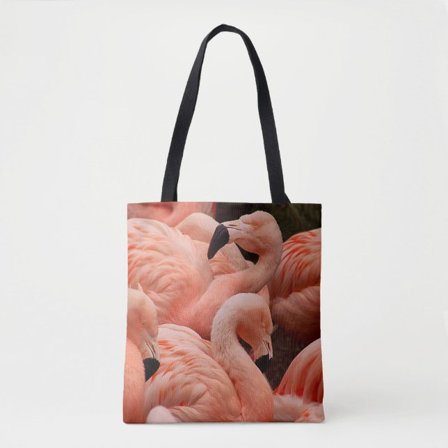 Bolsa Tote flamingos cor-de-rosa (Frente)