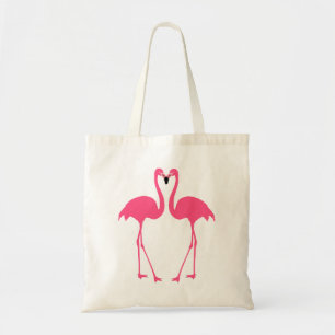 Bolsa Tote Flamingos cor-de-rosa bonitos do casal doce do