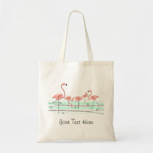 Bolsa Tote Flamingos Group 'Text' (Texto)