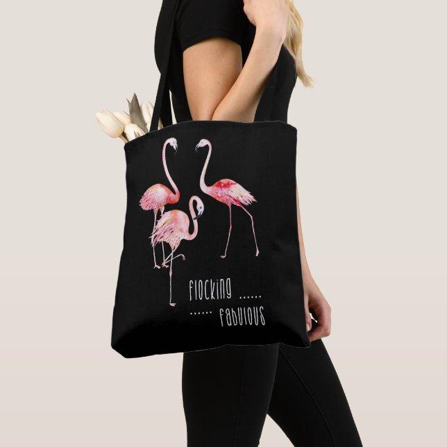 Bolsa Tote Flamingos que reunem o presente engraçado fabuloso (Close Up)