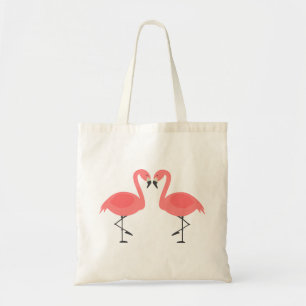 Bolsa Tote Flamingos Rosa Tropical - Casamento, Chá de Noiva