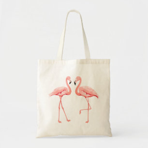 Bolsa Tote Flamingos Rosa Tropical - Casamento, Chá de panel