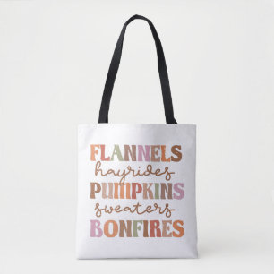 Bolsa Tote Flannels Pumpkins Bonfire