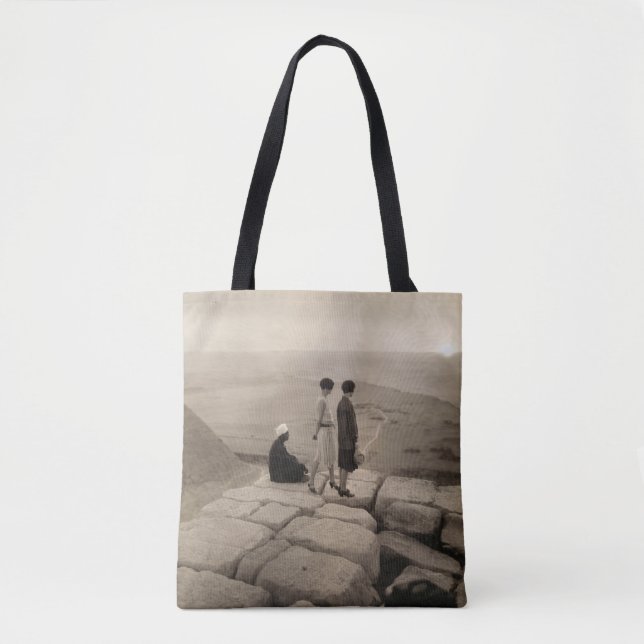 Bolsa Tote Flapper Girls Sunrise na Pirâmide Khufu, Egito 192 (Frente)