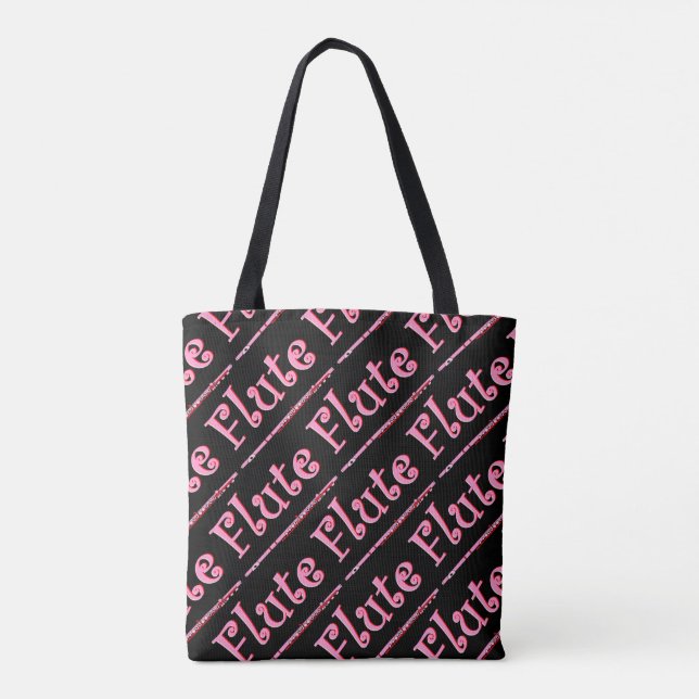 Bolsa Tote Flauta Rosa (Verso)