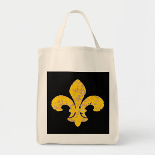 Bolsa Tote Fleur De Lis em ouro