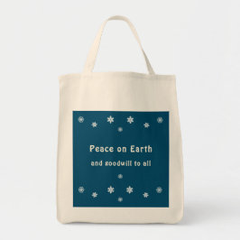 Bolsa Tote Floco de Neve Azul para Lembrete da Terra