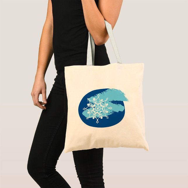 Bolsa Tote Floco de neve de inverno (Criador carregado)