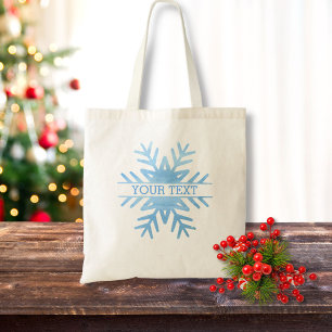 Bolsa Tote Floco de neve de Natal de Winter Watercolor Person