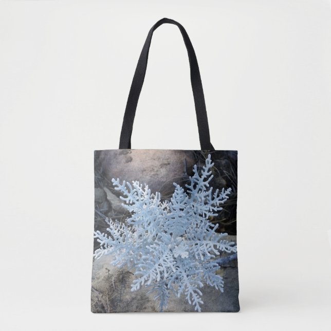 Bolsa Tote Floco de neve vivo (Frente)