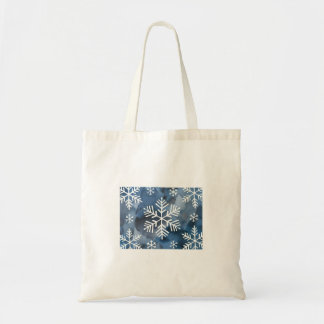 Bolsa Tote Flocos de neve com aquarela azul