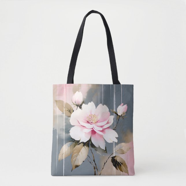 Bolsa Tote Flor abstrato Wabi-Sabi (Frente)