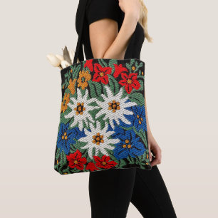 Bolsa Tote Flor alpino suíço Edelweiss