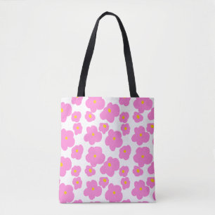 Bolsa Tote Flor amarela rosa margarida moderna padrão elegant