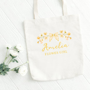 Bolsa Tote Flor Amarelo-Amarelo-de-flor-branca