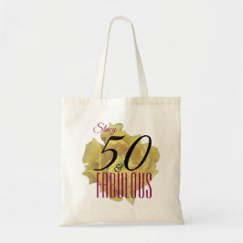 Bolsa Tote Flor amarelo de cacto 50 e aniversário fabuloso