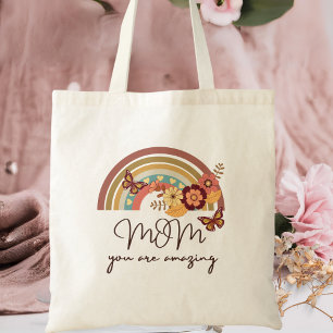Bolsa Tote Flor Arco-Íris Moderna, MÃE Você É Incrível