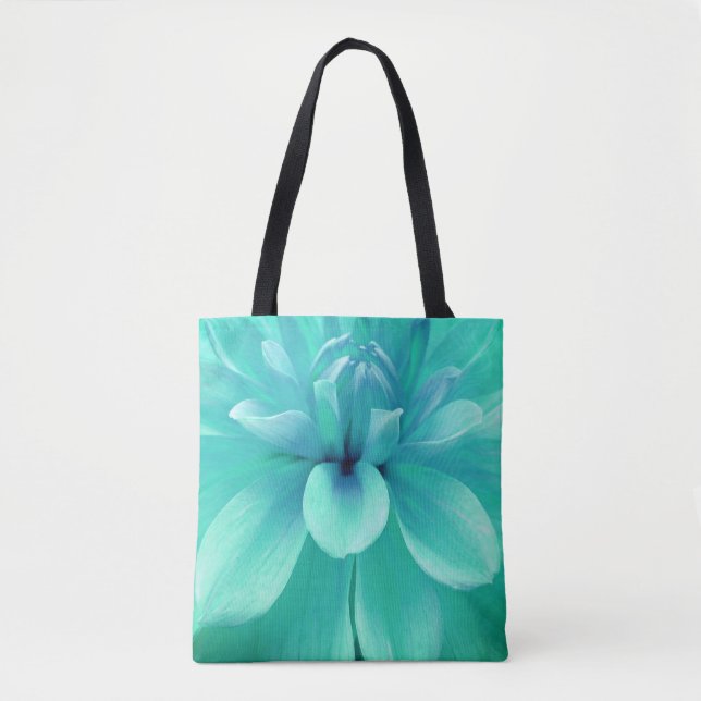 Bolsa Tote Flor azul-lacrimogêneo (Frente)