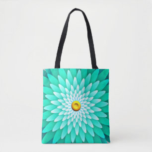Bolsa Tote Flor Azul Mandala-68566