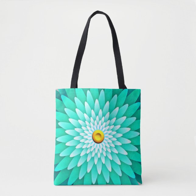 Bolsa Tote Flor Azul Mandala-68566 (Frente)