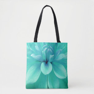 Bolsa Tote Flor azul turquesa